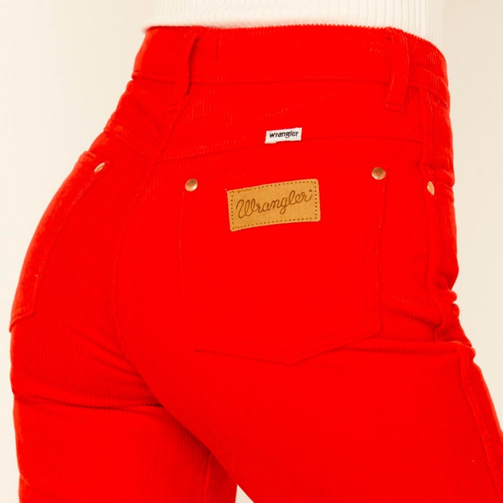 Wrangler Wanderer Red corduroy flare jeans ⚡️